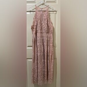 ASOS Blush Pink Lace Maxi Dress
